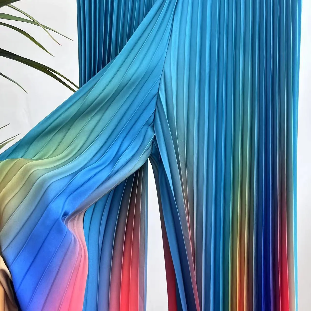 Fashion 2024 Summer New Loose Trendy Design Rainbow Gradient Women's Casual Pants  sweatpants women