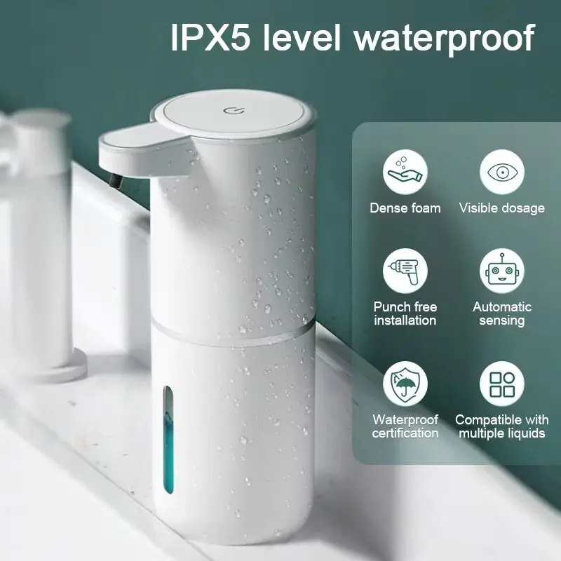 Soap Dispenser 380ml Automatic Soap Dispenser Foam USB Charging Touchless Smart Infrared Sensor