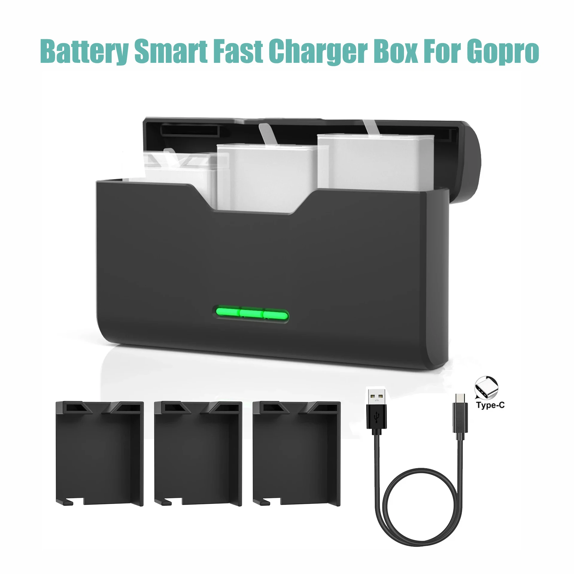 universal GoPro Battery Smart Fast Charger Box lithium ion storage Case