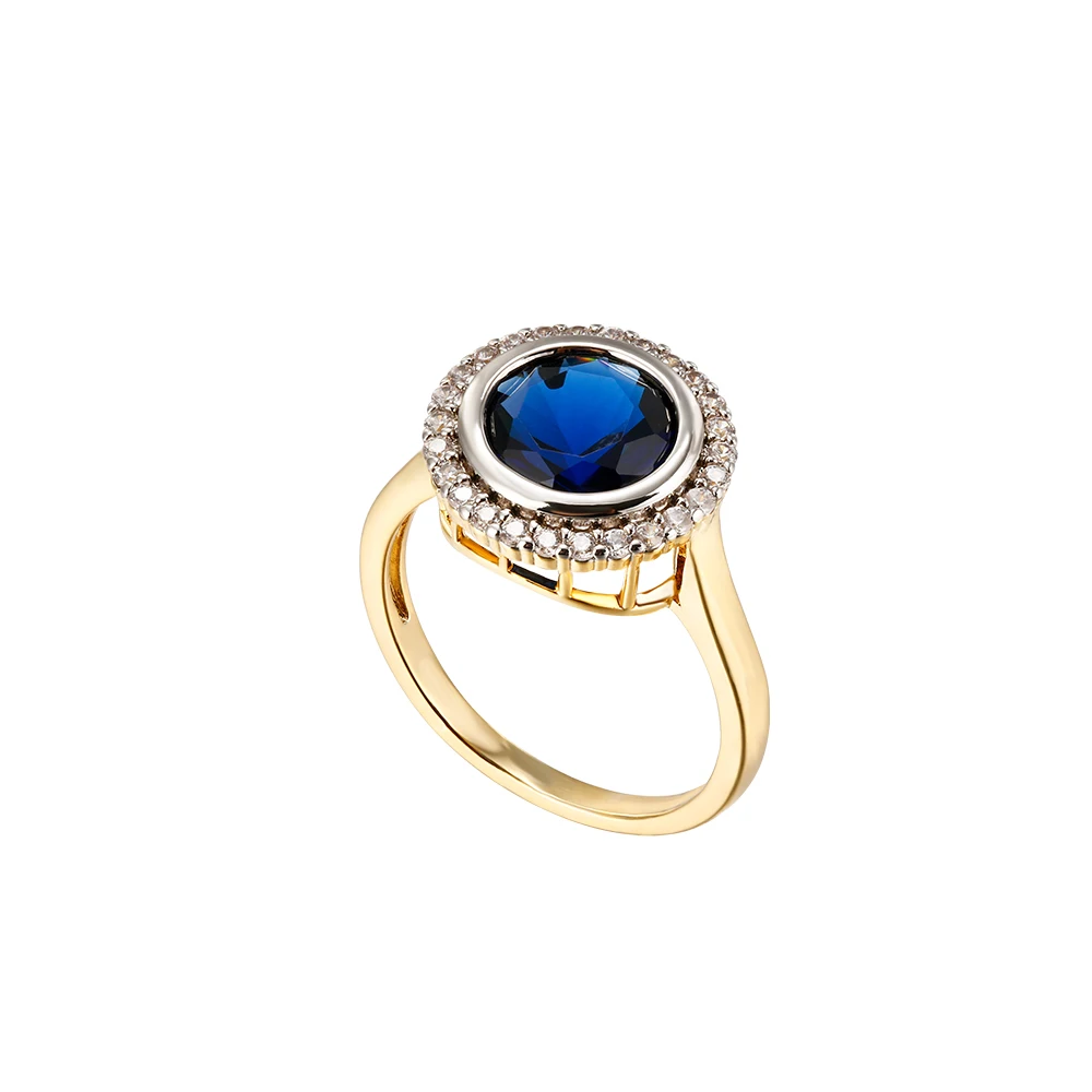 Runder eingelegter Zirkon-Ohrringring für Damen, luxuriöser Modeschmuck, verkupfert, 14 Karat Gold, Bankett, Party, Festival, Geschenk – Detail 12