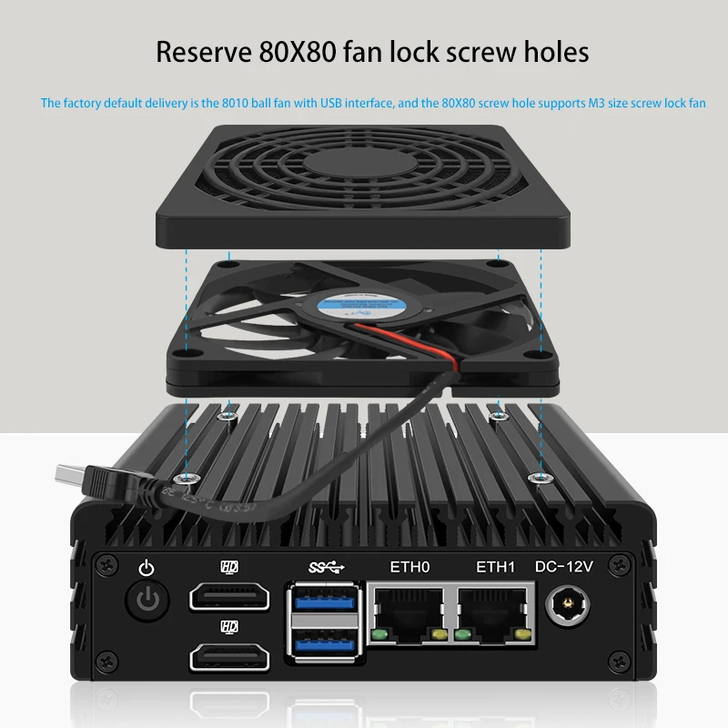 Super Mini Router Geração Doze Intel N305 Ddr5 4800mhz pc Firewall 2x I226-v 2.5g Lan Enviar Cabos Sata Cwwk-x86 p5 - Imagem 6