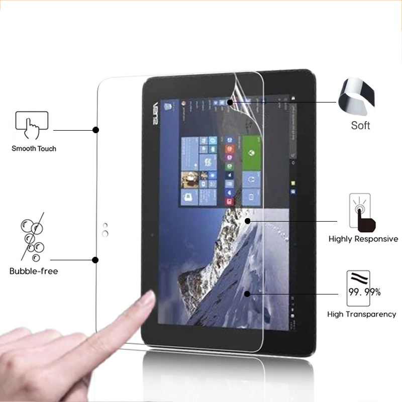 Yüksek Temizle Parlak ekran koruyucu film Asus T100HA X5-Z8500 10.1 "tablet ön ANti-Çizik HD lcd koruyucu film