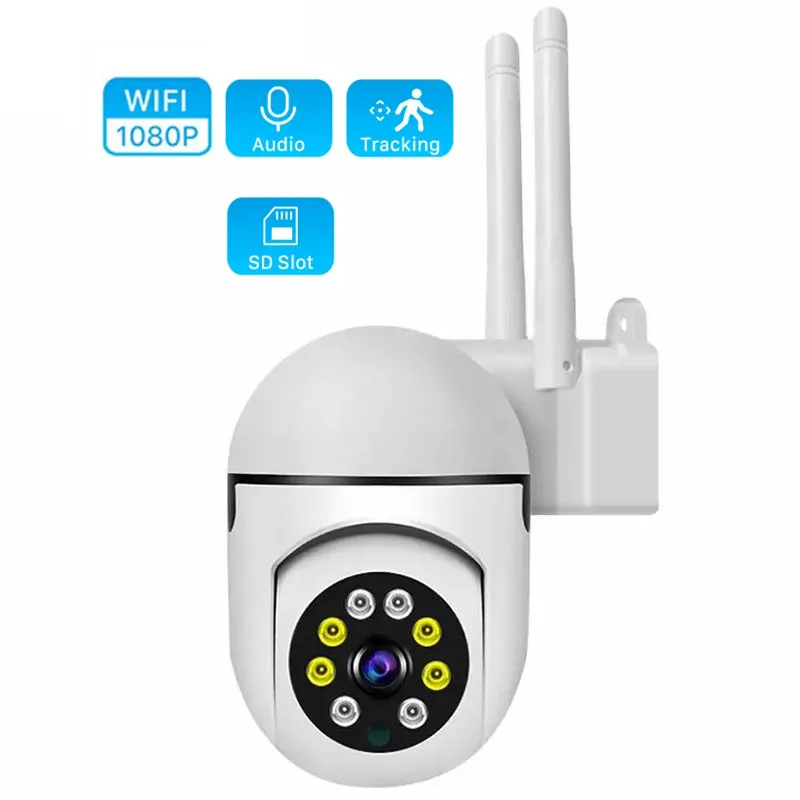 HD 1080P Wifi Camera Two-Way Audio Surveillance Security Home Camera  Outdoor 2MP Digital Zoom AI Human Tracking Night Camera