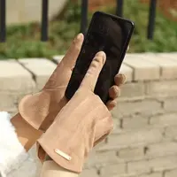 Women Autumn Winter Keep Warm Touch Screen Thin Solid Simple Gloves Cycling Drive Suede Fabric Elegant Windproof - Image 6