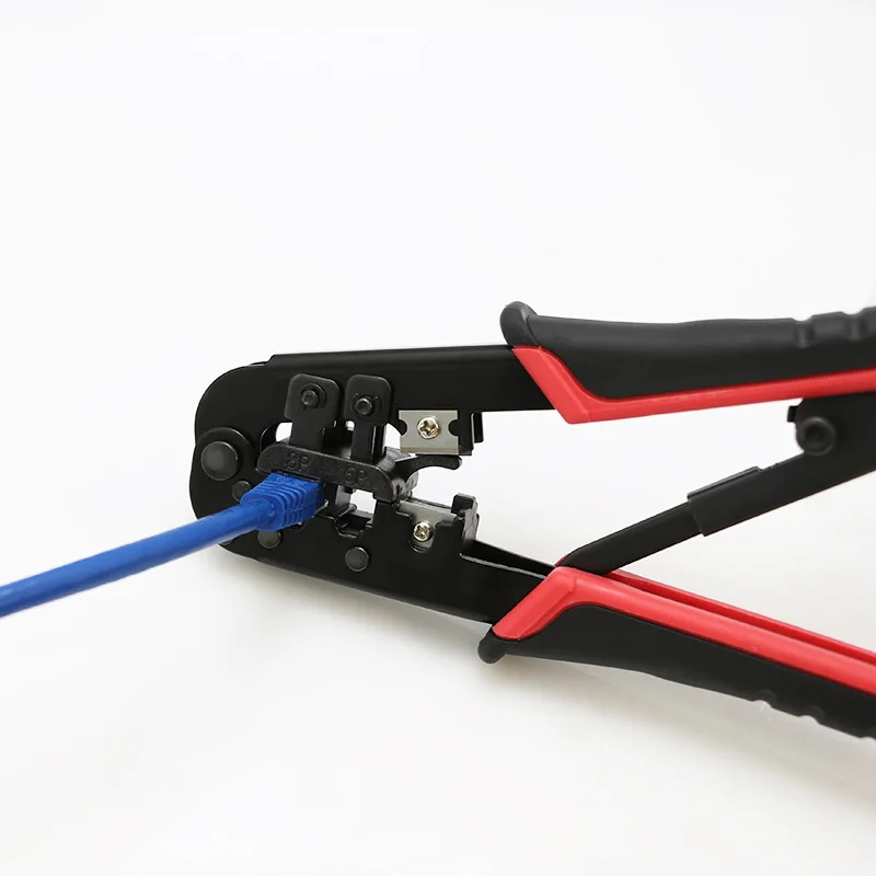 Red rj45 crimper RJ11 RJ45 Crimping Tool Ethernet Network LAN Cable Crimper Cutter Stripper Plier for 6P 8P RJ-11/RJ-12 RJ-45 4