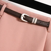 Plus Size Skirt Women 2024 Autumn New High Elastic Waist Black Pink A Line Skirt Women Korean Style Large Size Woolen Skirts - Image 6