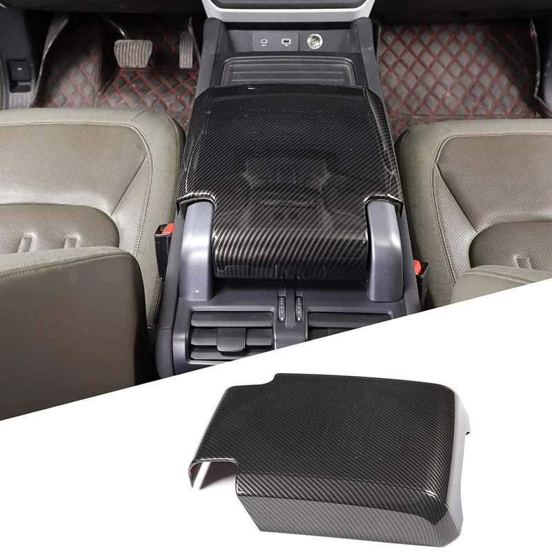 

For Land Rover Defender 90 110 130 2020-2023 Car Center Console Armrest Box Cover Protective Trim Accessories (ABS Carbon Fiber)