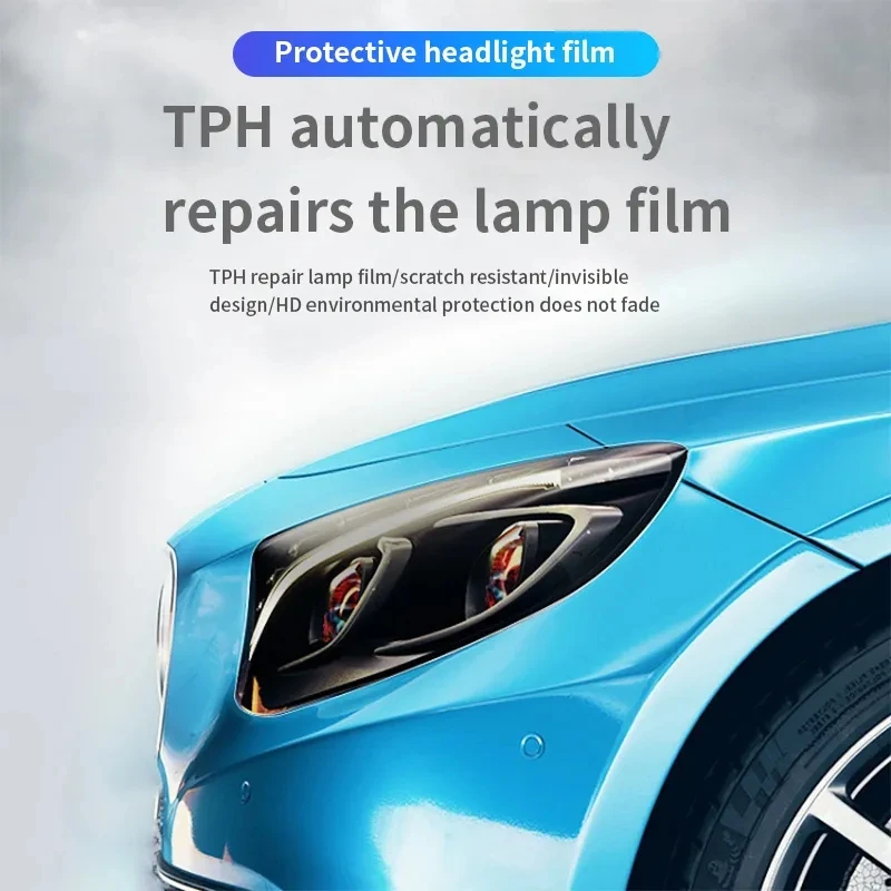 Película Protetora Para Faróis Preta Fumê HOHOFILM - TPU Autoadesiva 30,5x152,4cm - Proteção Contra Arranhões