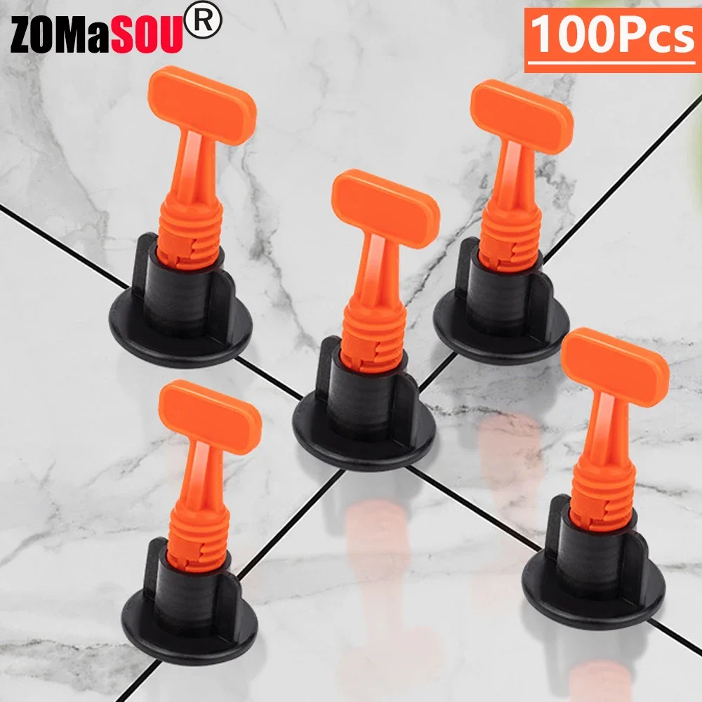 Floor Tile Leveling System Clips Spacers Porcelain Ceramic Leveler Kit For Tile Laying Wall Fixing Construction Tools 51/102 Pcs tile spacers,tile leveling clips,tile leveling tools