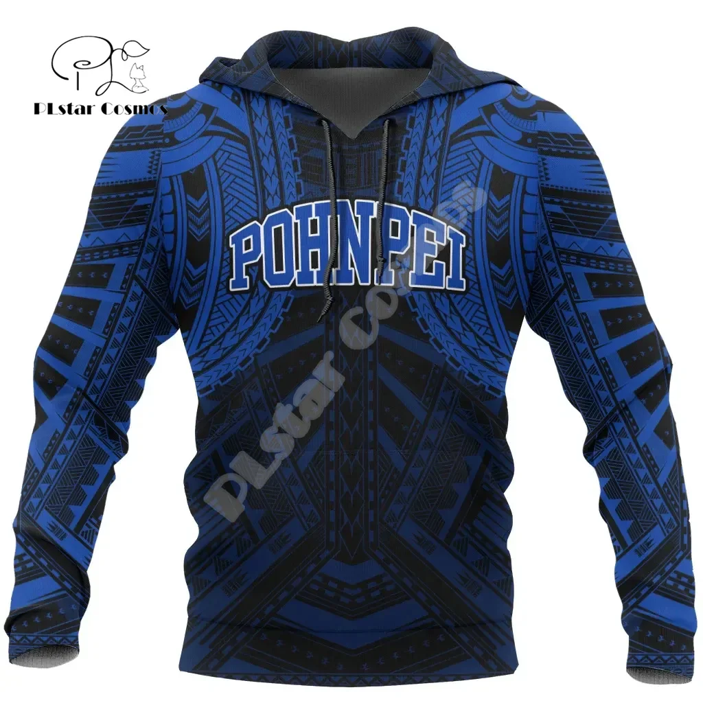 

Polynesia Culture Island Country Pohnpei Flag Tribal Colorful Turtle Tattoo Retro 3DPrint Harajuku Casual Funny Hoodies Jacket U