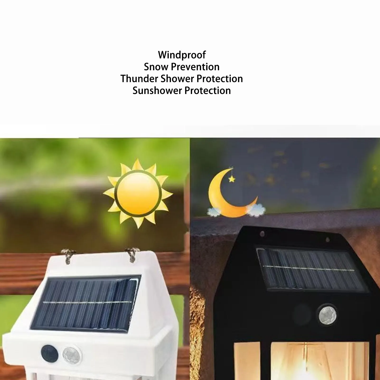 Solar Tungsten Wall Light Outdoor Sensor Interaction Lamp Exterior Lighting Fixtures Wall Mount IP65 Waterproof Black 2