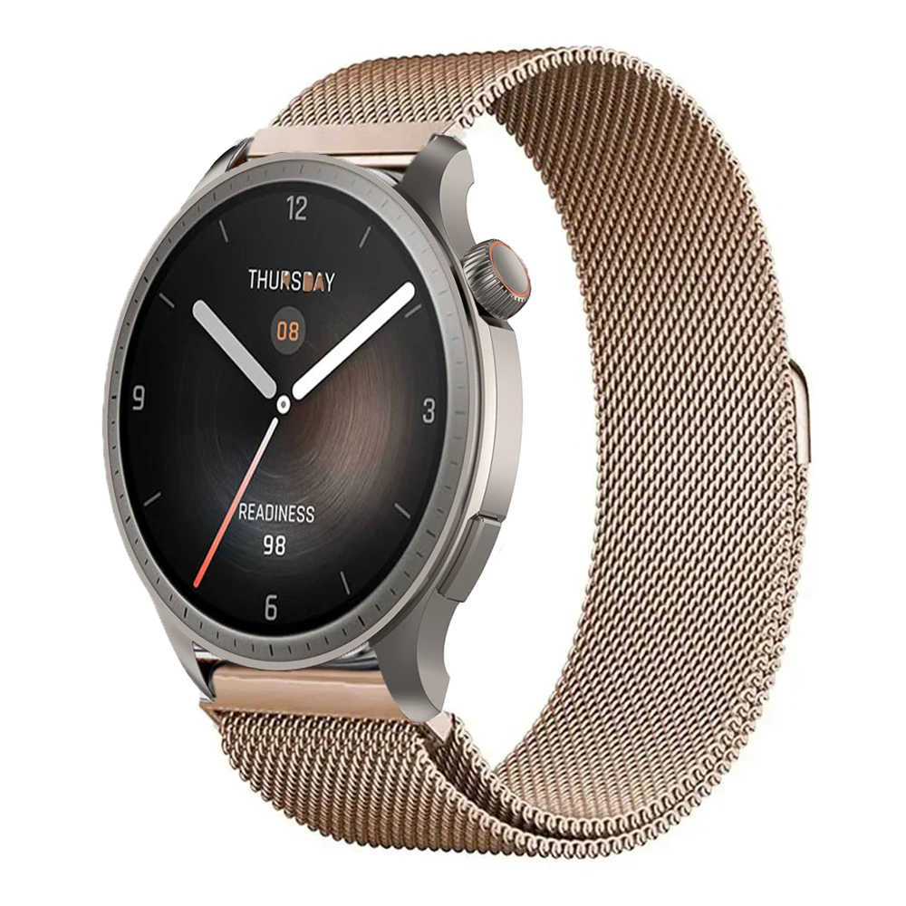 Milanese Stainless Steel Smartwatch Strap - Adjustable Mesh Wristband