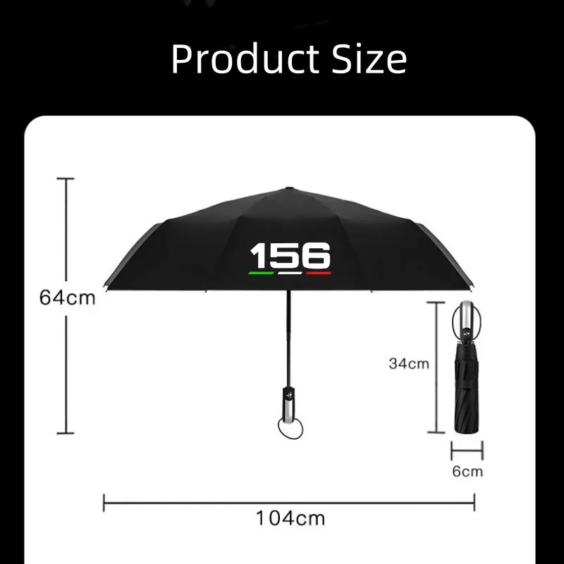 Car Automatic Folding Windproof Sunshade Umbrella For Alfa Romeo 156 Auto Accessories