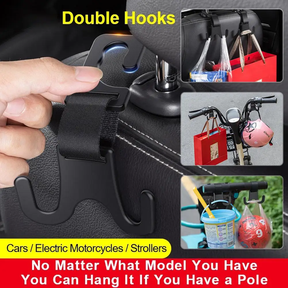 Car Purse Hook Car Hanger Storage Organizer Universal Space Saving Seat Hooks Purse Hanger For Vehicle Auto Seat Hook Hange H1F0