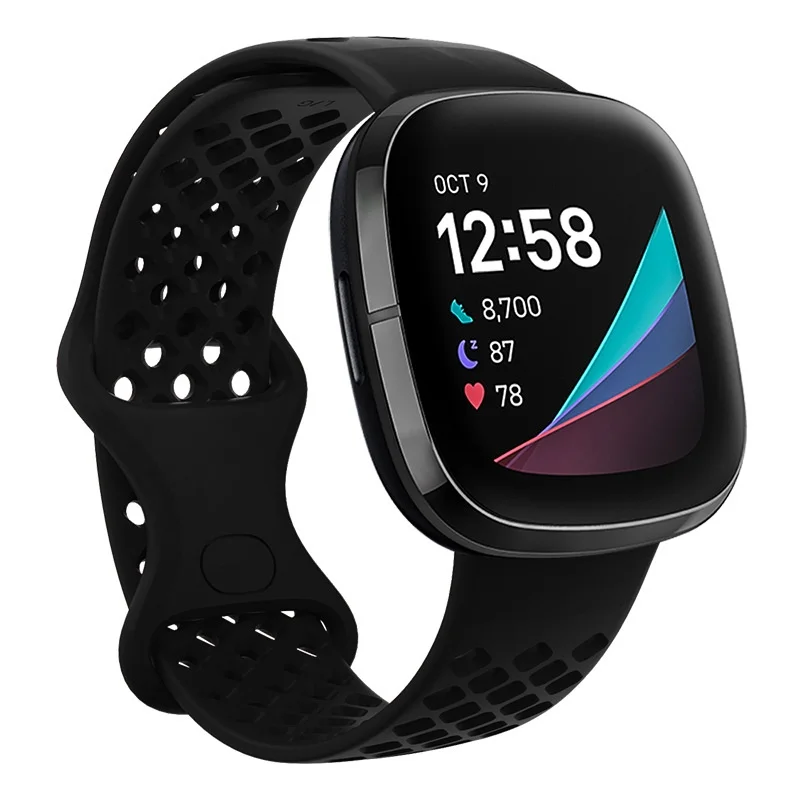 Breathable Sport Silicone Wristband Replacement Strap
