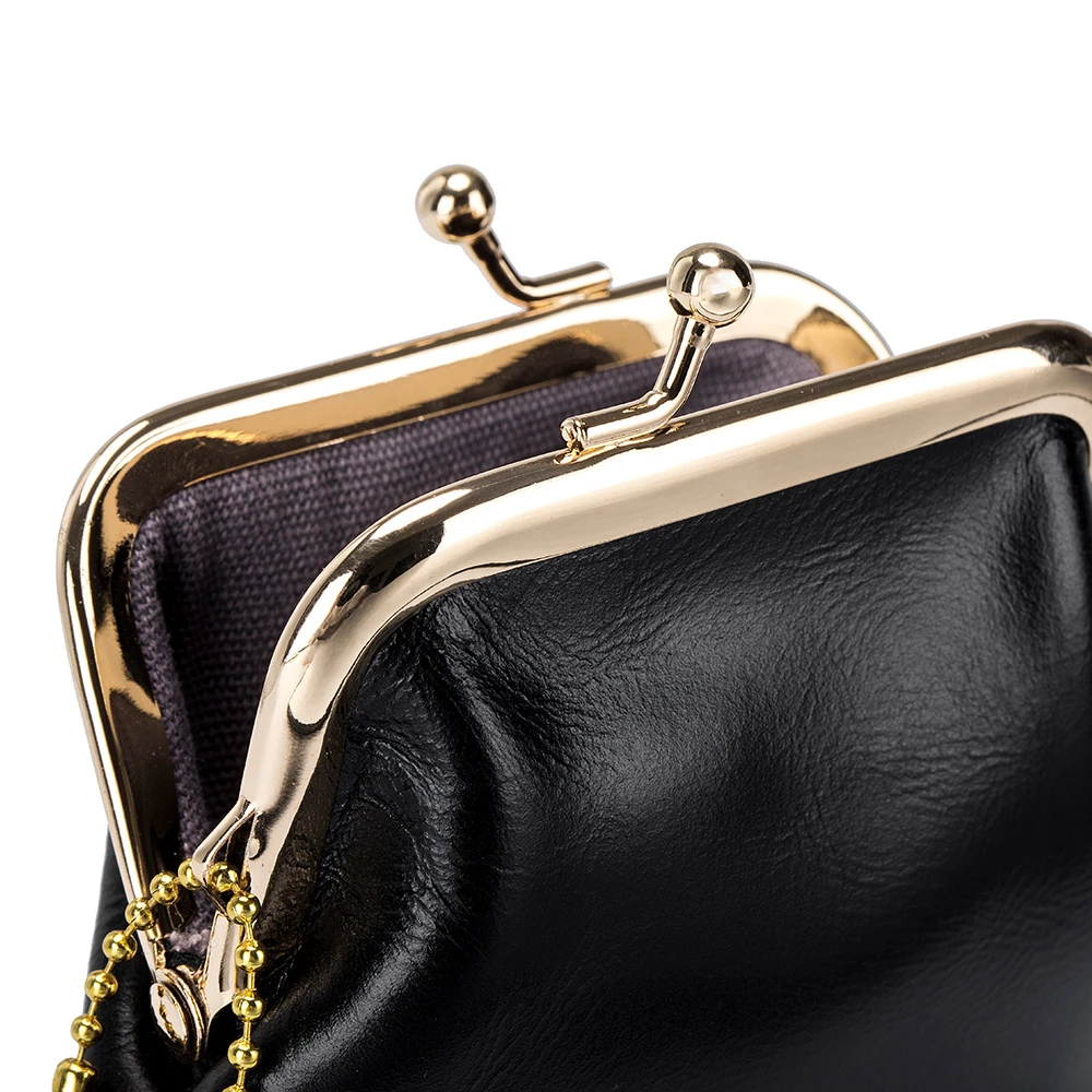 Retro Simple Clip Zero Purse Top Layer Oil Wax Cowhide Coin Bag Exquisite and Small Storage Bag AliExpress