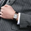 New Fashion Watch Designer Rectangle Dial Quartz Watch for Men Casual Leather Strap Luxury Business Wristwatch Relogio Masculino 5