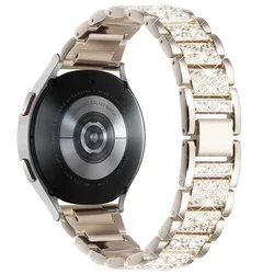 Elegant Diamond Design Watch Bracelet Strap, Multiple Sizes Available - 22mm (Retro Gold)