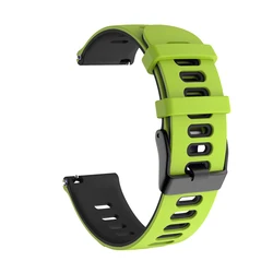 Versatile 22mm Sports Silicone Strap - Soft and Durable Watch Band Replacement Bracelet - 1pcs 22mm (Green black )