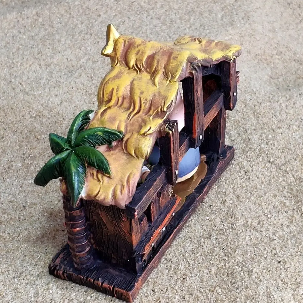 Creative Jesus Birth Ornaments Retro Resin Religious Adornment Figurines Horse Manger Handicrafts Miniature Nativity Set