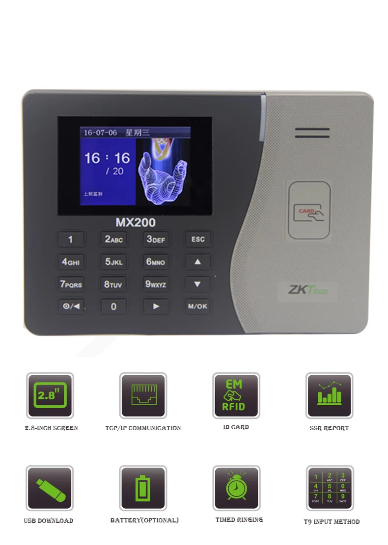 MX200 RFID 125KHZ EM card attendance terminal