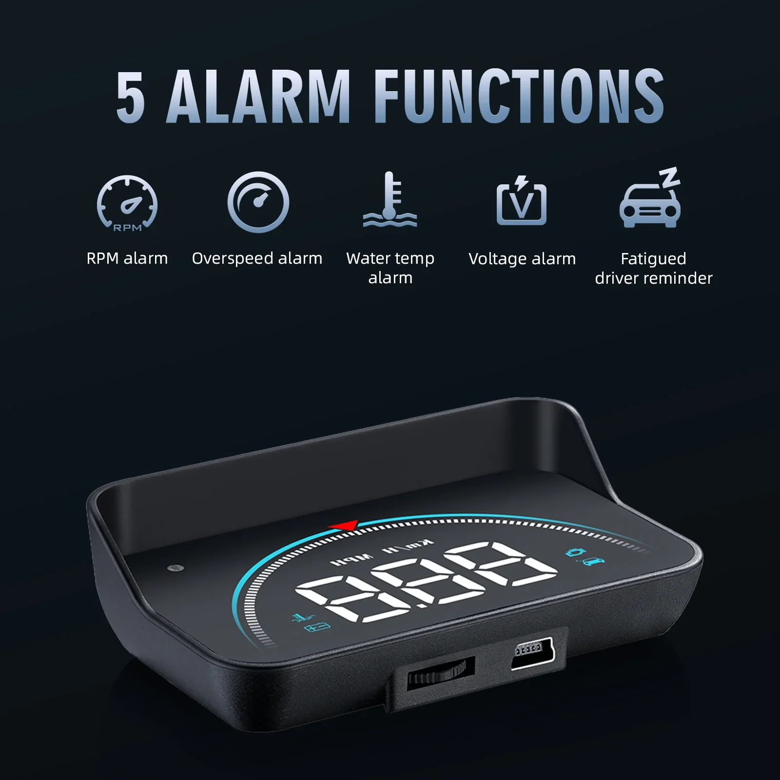 Buy VJOYCAR V70 OBD2 Gauge Cluster HUD Heads Up Display, Car Computer OBD Ii Scanner Speed Engine Coolant Temperature Fuel Consumption Digital Speedometer Mileage Overspeed Voltage Faulty Code Alarms Online