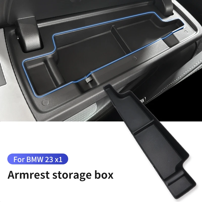 Caja de almacenamiento para reposabrazos Central de coche, organizador oculto, accesorio Interior para BMW X1 U11 2023 LHD, TPE