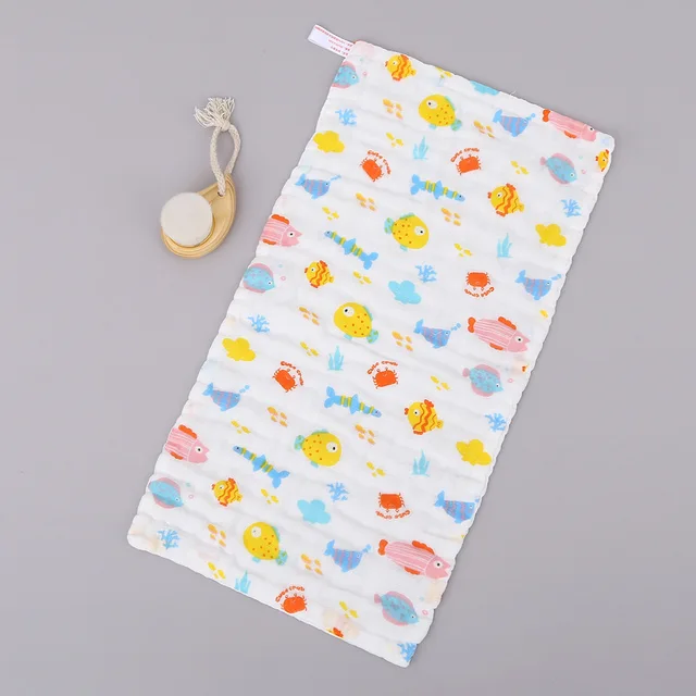 2550 CM 6 Layers Of Cotton Muslin Soft Cartoon Baby Towels Childrens