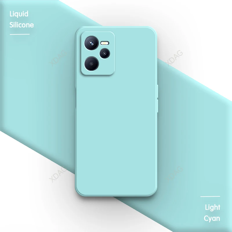 Enhanced Soft Liquid Silicone Square Lens Protection Phone Case - Premium Back Cover in Classic Design