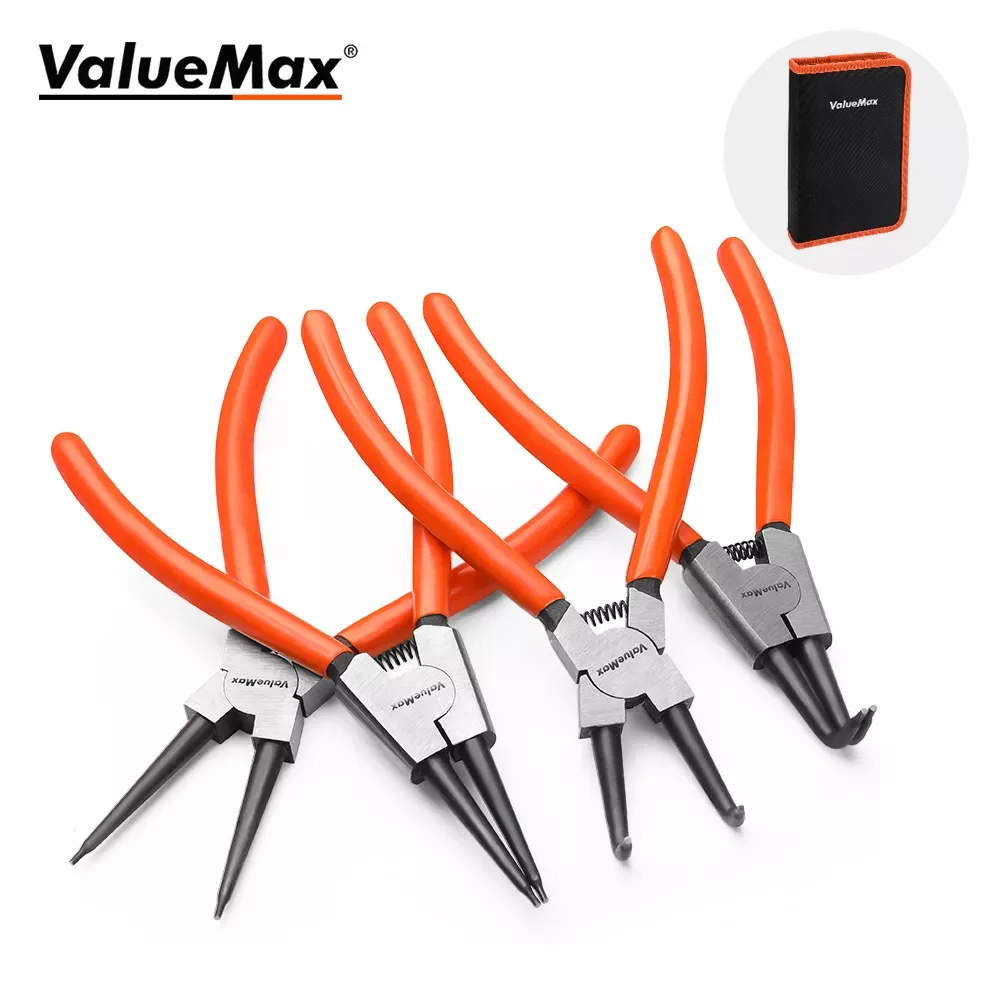 ValueMax 4PC Snap Ring Pliers Set Internal External Pliers Retaining