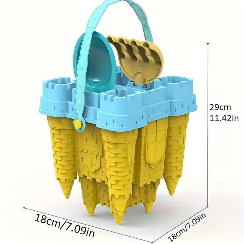 Baby Castle Beach Toy Set Large Outdoor Seaside Kindergarten Sand Pool Mold Kids Water Play Sand Tools Sea & Beach Accessories 6