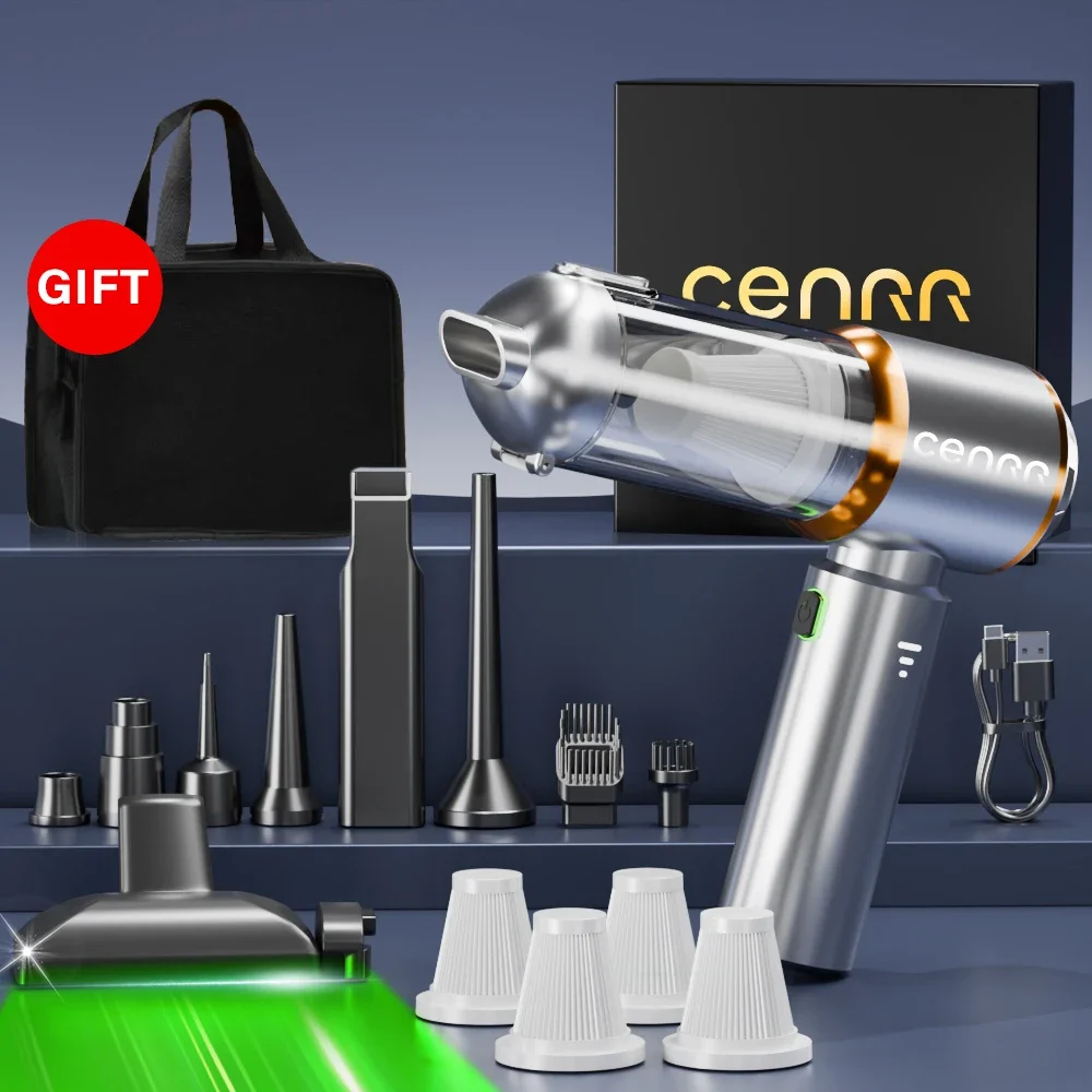 CENRR 2025 مكنسة كهربائية جديدة للسيارة قوية صغيرة...