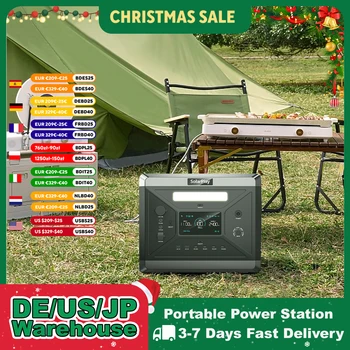 SOLARPLAY Q2501 Portable Power Station 2160WH LiFePO4 Battery with 2400W (4800W Peak) AC Output Solar Generator for Garden Party