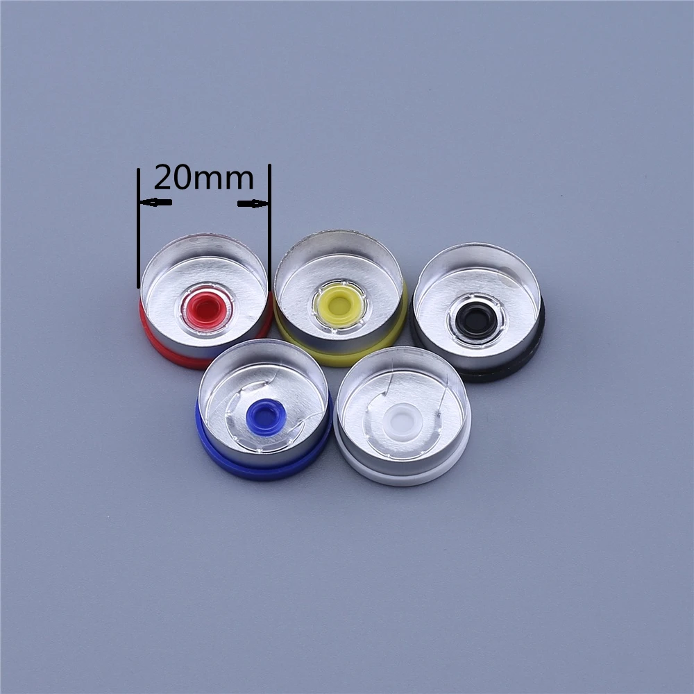 Medical Vial Cap Aluminum Cap Medical Bottle OD 20mm Diameter Aluminum Flip Off 100/1000PCS medical aluminum cap