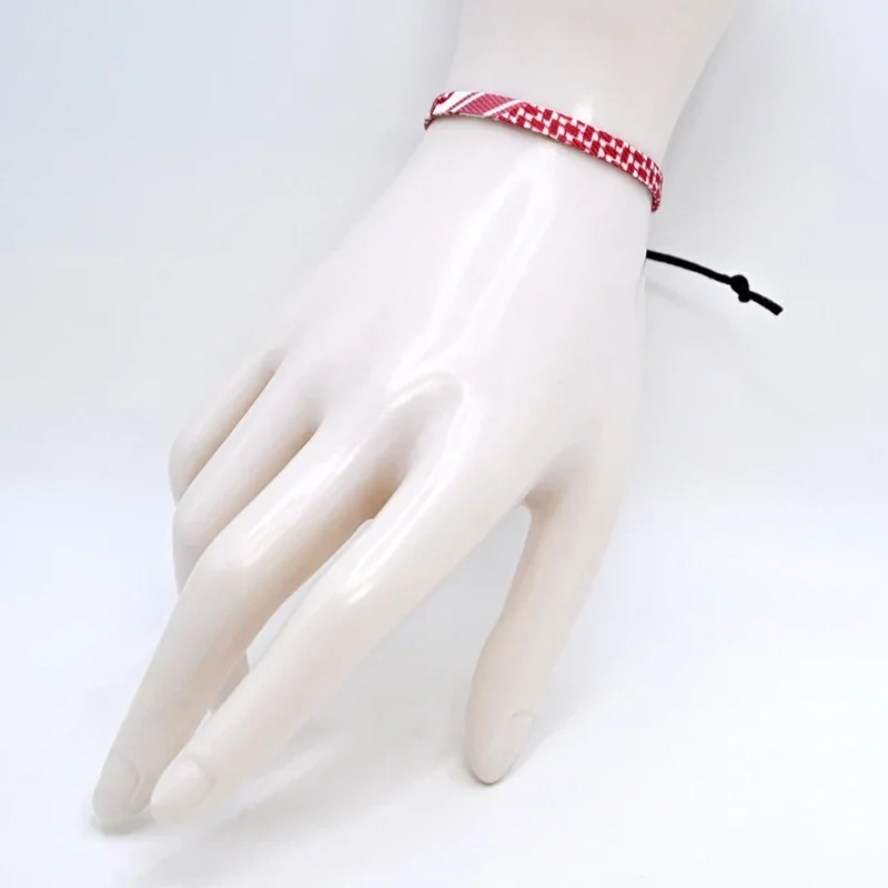 4 Colors Palestinian Keffiyeh Bracelet for Women Men Handmade Adjustable Woven Fabric Bracelets Jewelry Gift for Men Women - Image 5