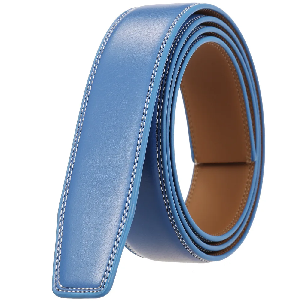 Neue Luxus Marke Gürtel für Männer Hohe Qualität Männlich Strap Echtes Leder Bund Ceinture Homme, Keine Schnalle 3,5 cm