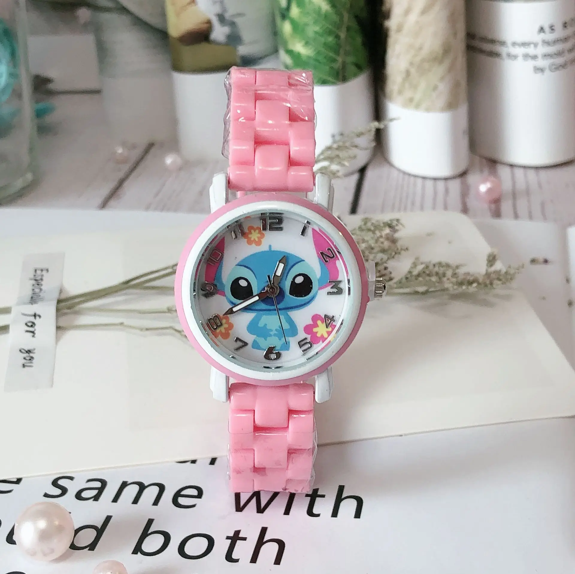 Fashion Disney Stitch Children Watches For Girls Women Cartoon animation Kids Quartz Clock Student Toys Gift reloj infantil 6
