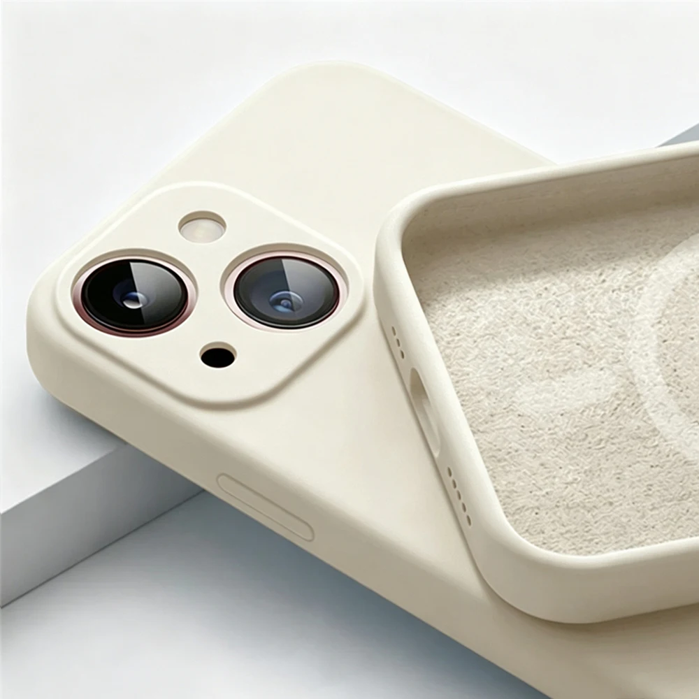 Magnetic Liquid Silicone Case with Magsafe and Precision Lens Cutout