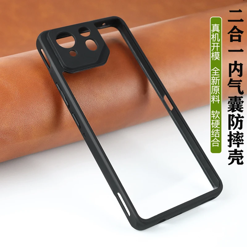 Ultra-Thin Shockproof Transparent Back Cover with Soft TPU Frame