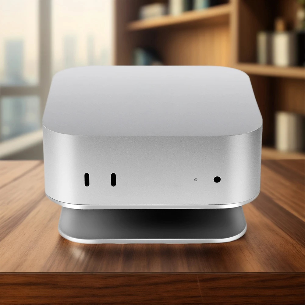 Metal Stand for Mac Mini M4/M4 Pro Desktop Mount Ventilation Heat Dissipation Cooling Bracket Base Holder Desktop Base Holder