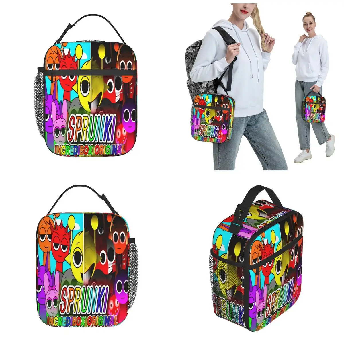 Lunch Boxes Sprunki Incredibox Sprunki Merch Storage Food Box Unique Design Cooler Thermal Lunch Box For School