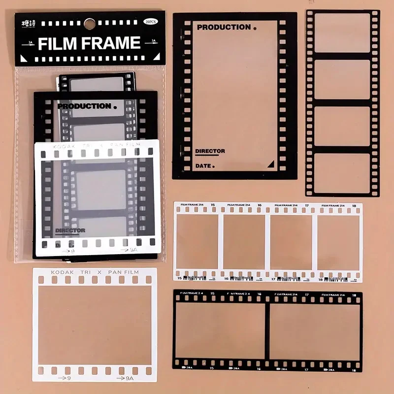 Transparent Retro Adhesive Collage Sticker Pack – 15 Sheet Set for Scrapbooking and Decor