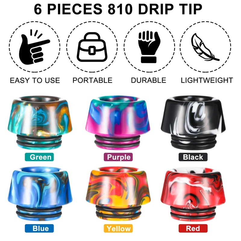 

Drip Tip Connector Tips Cover Resin Coffee Machine Fitting Replacement 510 Standardice Bore Wide 810 Function Multi Accessory