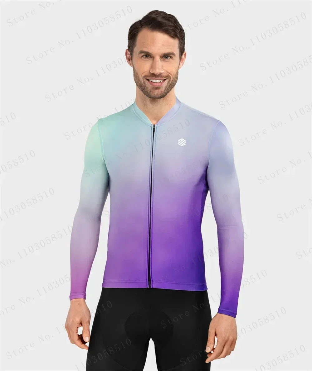 Men's long sleeve cycling jersey ultralightweight Premium Anti-UV Sweatshirt Cycling Suit Autumn Quick-Dry Racing Uniform 2025 2
