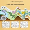Children Drawing Roll Sticky Graffiti Scroll DIY Painting Color Filling Paper Coloring Papers for Kids Educational Toys Gifts 5