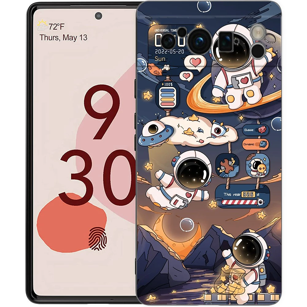 Hallo Astronaut Handy hülle Abdeckung für Google Pixel 8 7 6 7a 6a Pro 5g stoß festes Silikon weich 9 pro xl 8 pro 5g Shell Coque Capa – Detail 2