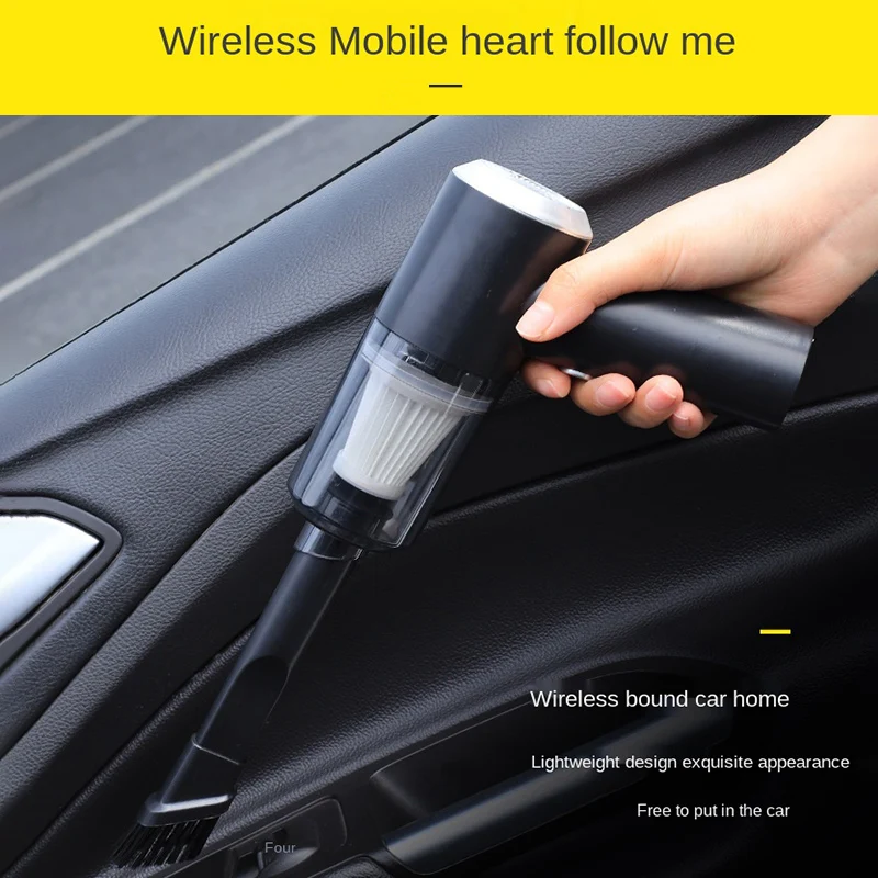 휴대용 무선 자동차 진공 청소기, 자동차 및 가정 청소용 고출력, 이중 용도 미니 사이클론 진공 청소기