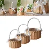 Wicker Storage Basket. Shopping Basket Storage Flower Flower Pot Food Fresh Rattan Gifts Girl Picnic High Quality 6