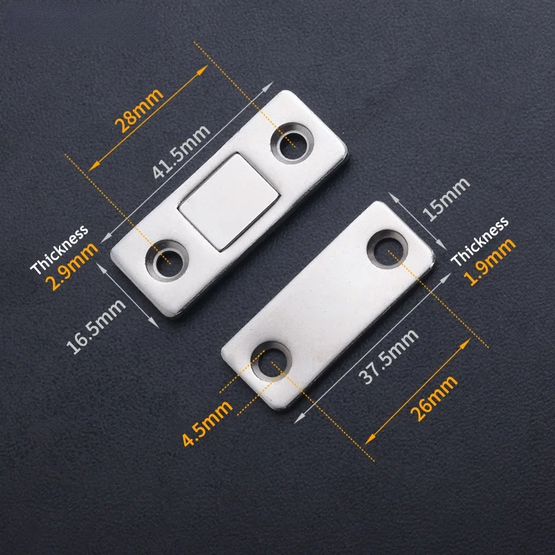 Magnetic cabinet catches door catches magnetic cabinet latches cabinet door latch 2pcs/Set Magnetic Cabinet Catches Magnet Door Stops Hidden Door Closer With Screw For Closet Cupboard Furniture Hardware