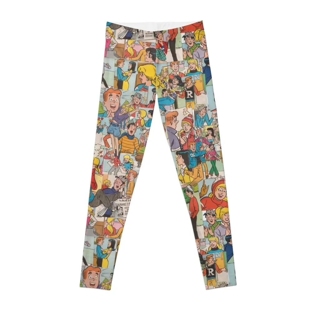 

Archie Comics Collage #2 Leggings push up legging legging pants raises butt Womens Leggings